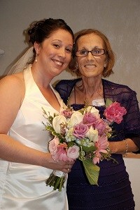 Chrissy and mom at her wedding at hospital