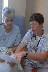 nurse with patient